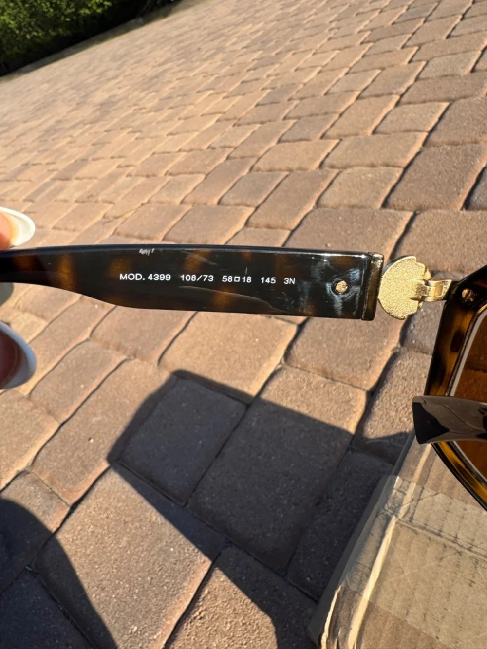 Versace Brown Tortoiseshell Gold-Accent Oversized Frames